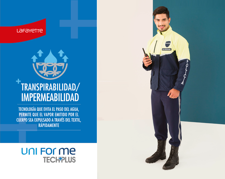 Tecnología transpirabilidad e impermeabilidad